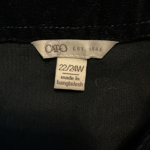 Cato Corduroy Full Button Midi Dress Womens Size 22/24W Navy Western Casual - Picture 4 of 6